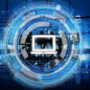 Digital Blue Hud Interface Laptop Concept Digital Blue Hud Interface Laptop Concept